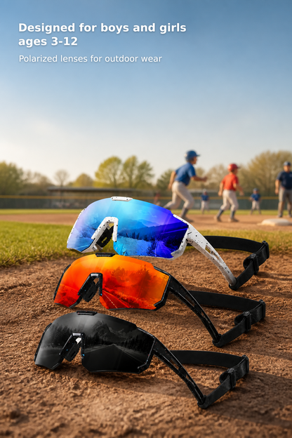 3-Pack Kids’ Polarized Sports Sunglasses