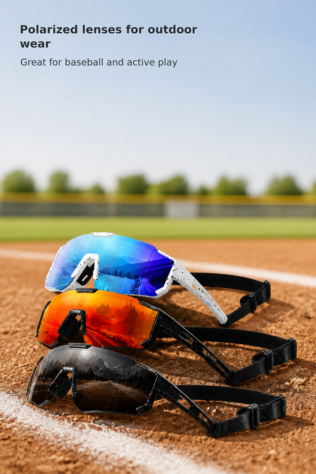 3-Pack Kids’ Polarized Sports Sunglasses