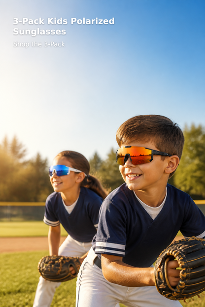3-Pack Kids’ Polarized Sports Sunglasses
